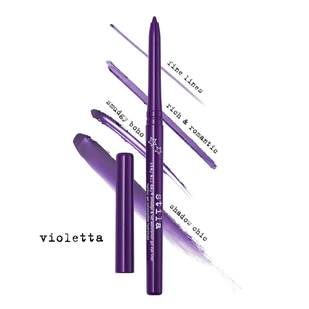 stila applying liner on upper lid for defined cat-eye look