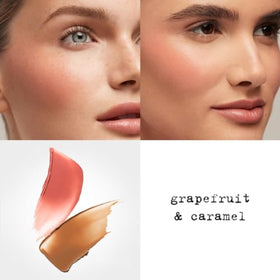 stila grapefruit cream-gel texture close-up, blends smoothly for dewy color