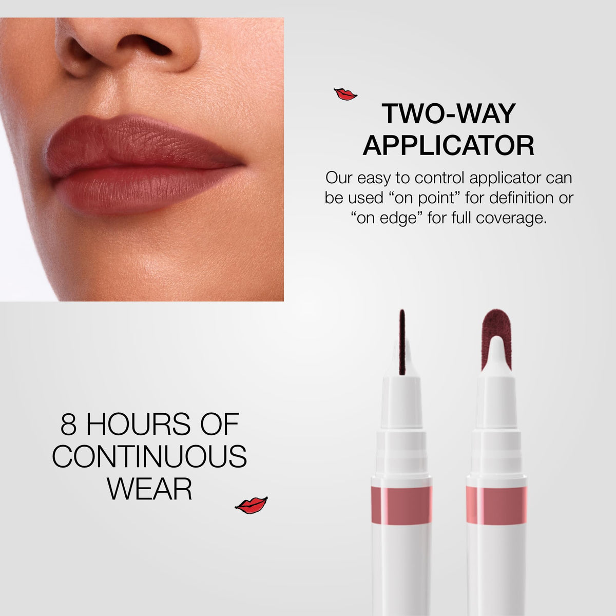 stila product applied on lips showing natural long-lasting tint benefit