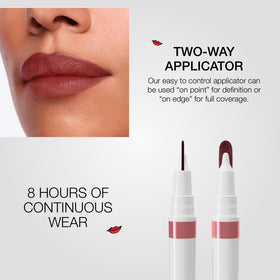 stila product applied on lips showing natural long-lasting tint benefit