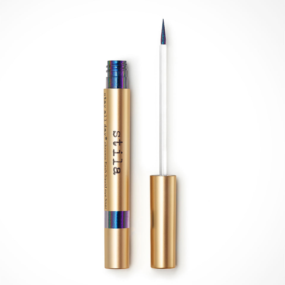 stila front packaging showing shade-shifting chrome finish for vibrant impact