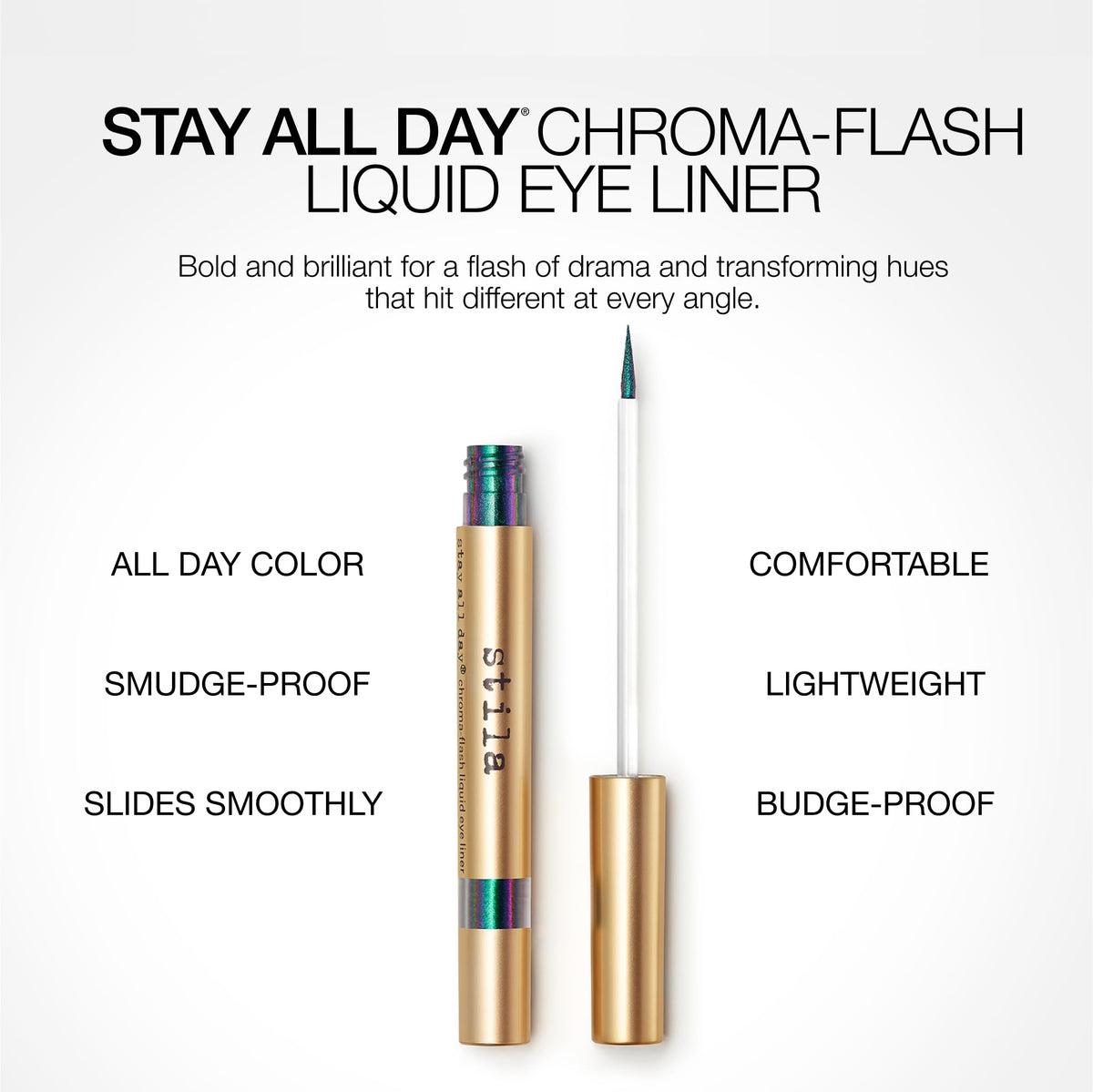 stila close-up of precision brush tip delivering clean lines and controlled application