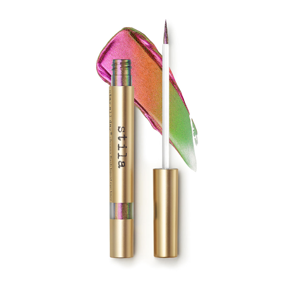 stila front packaging showing unicorn liner and chrome finish benefit