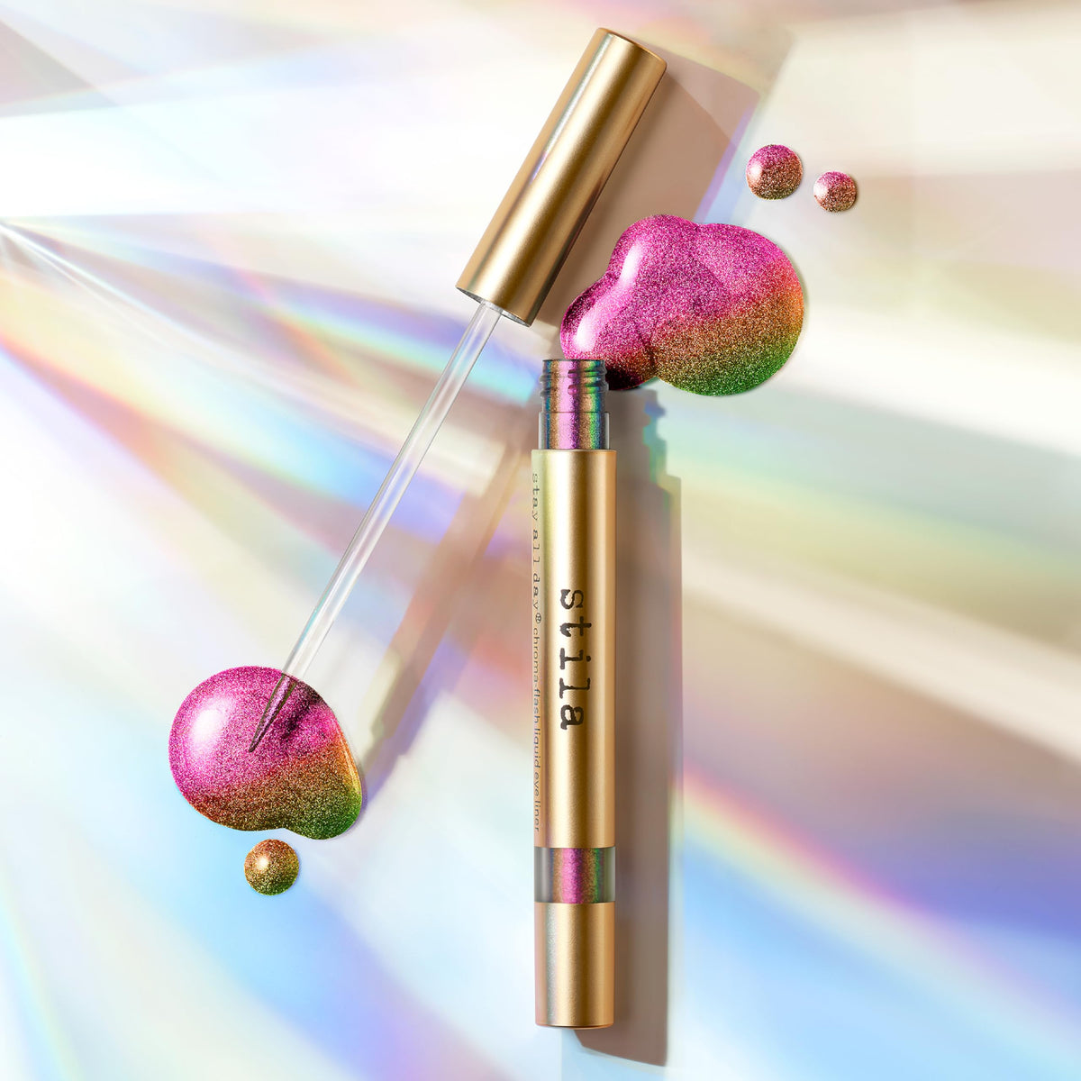 stila liner tucked in a makeup bag showing portability and convenience benefit