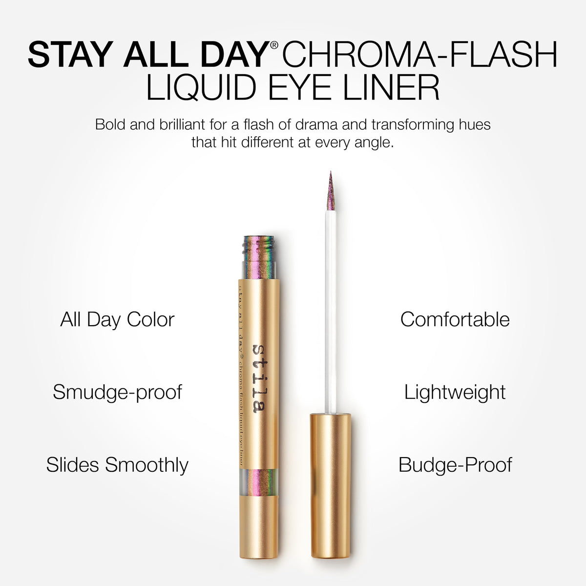 stila swatch on skin showing color shift and bold pigment benefit