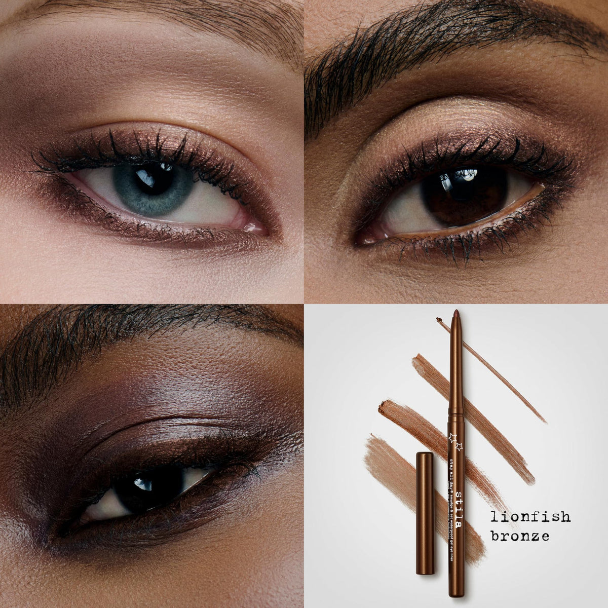 stila retractable pencil with closed cap demonstrating travel-ready convenience