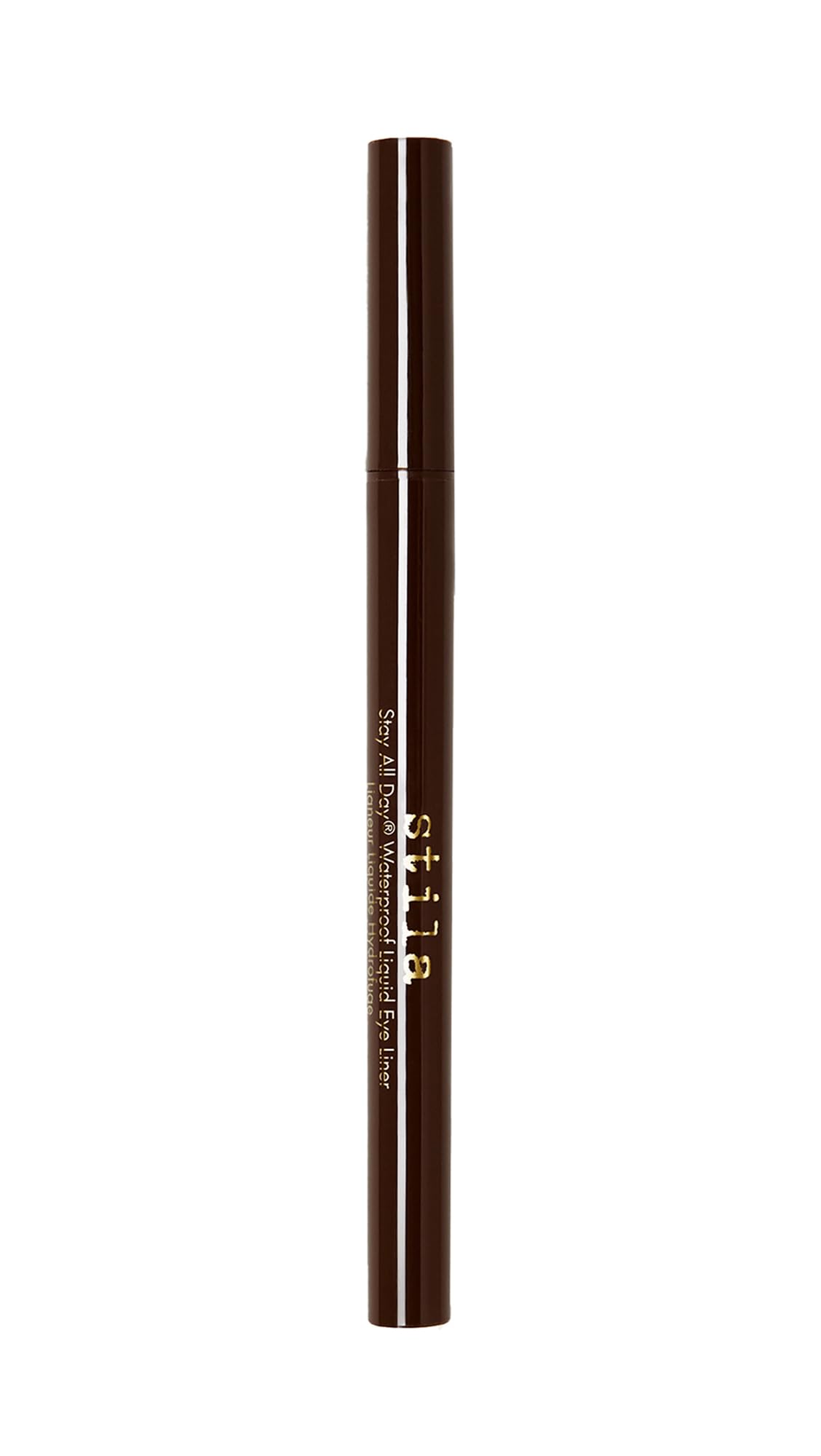 stila dark brown front packaging showing product and branding for reliable precision