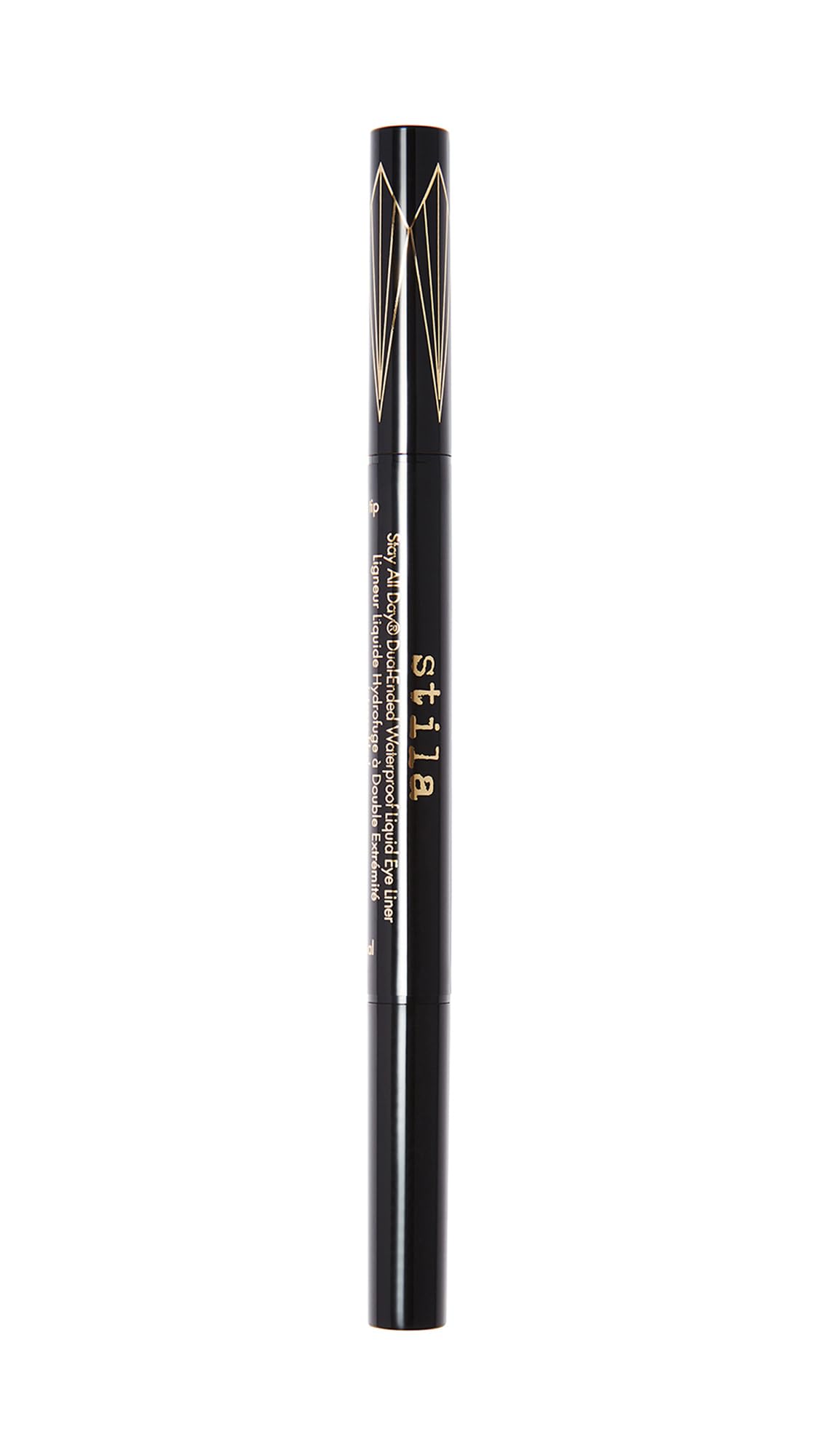 stila dual-ended liner front packaging showing both caps and label for convenience