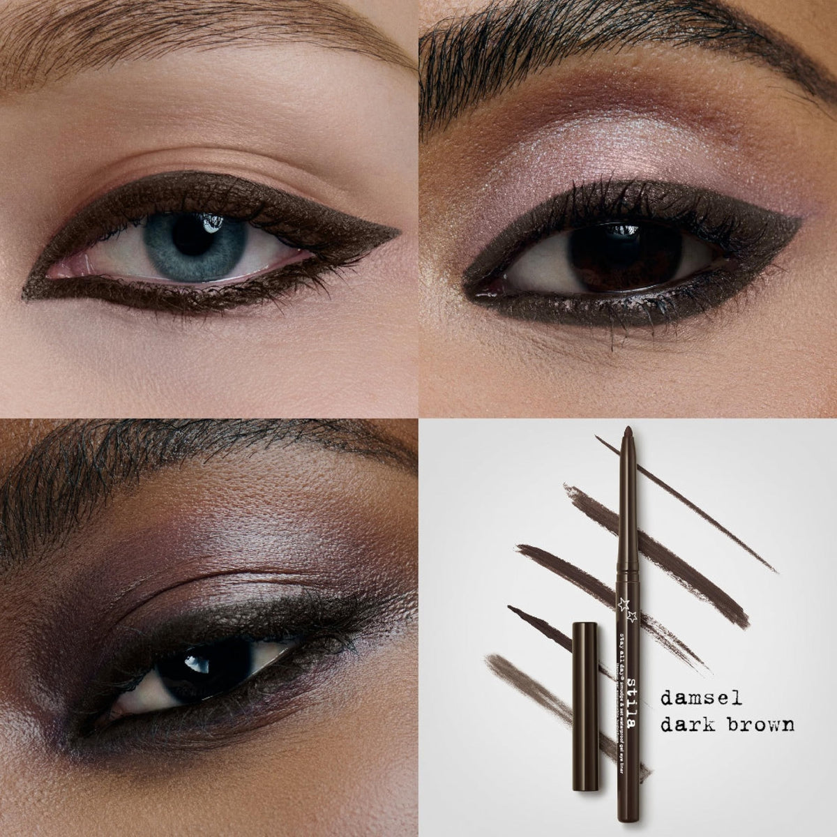 stila gel liner retractable tip close-up demonstrating creamy smooth glide