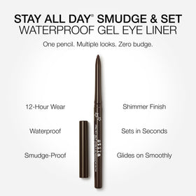 stila gel liner swatch on arm showing rich pigment and single-swipe payoff