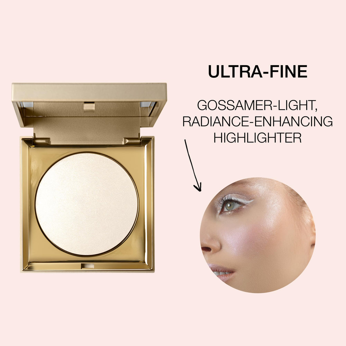 stila product applied on cheek demonstrating soft illumination and camera-ready finish