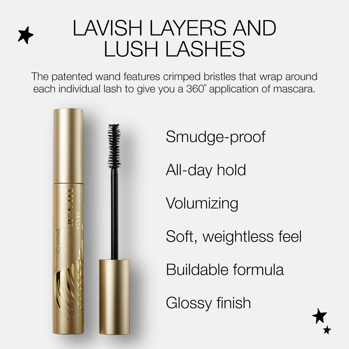 stila glossy formula texture in tube demonstrating smooth, non-crunch feel