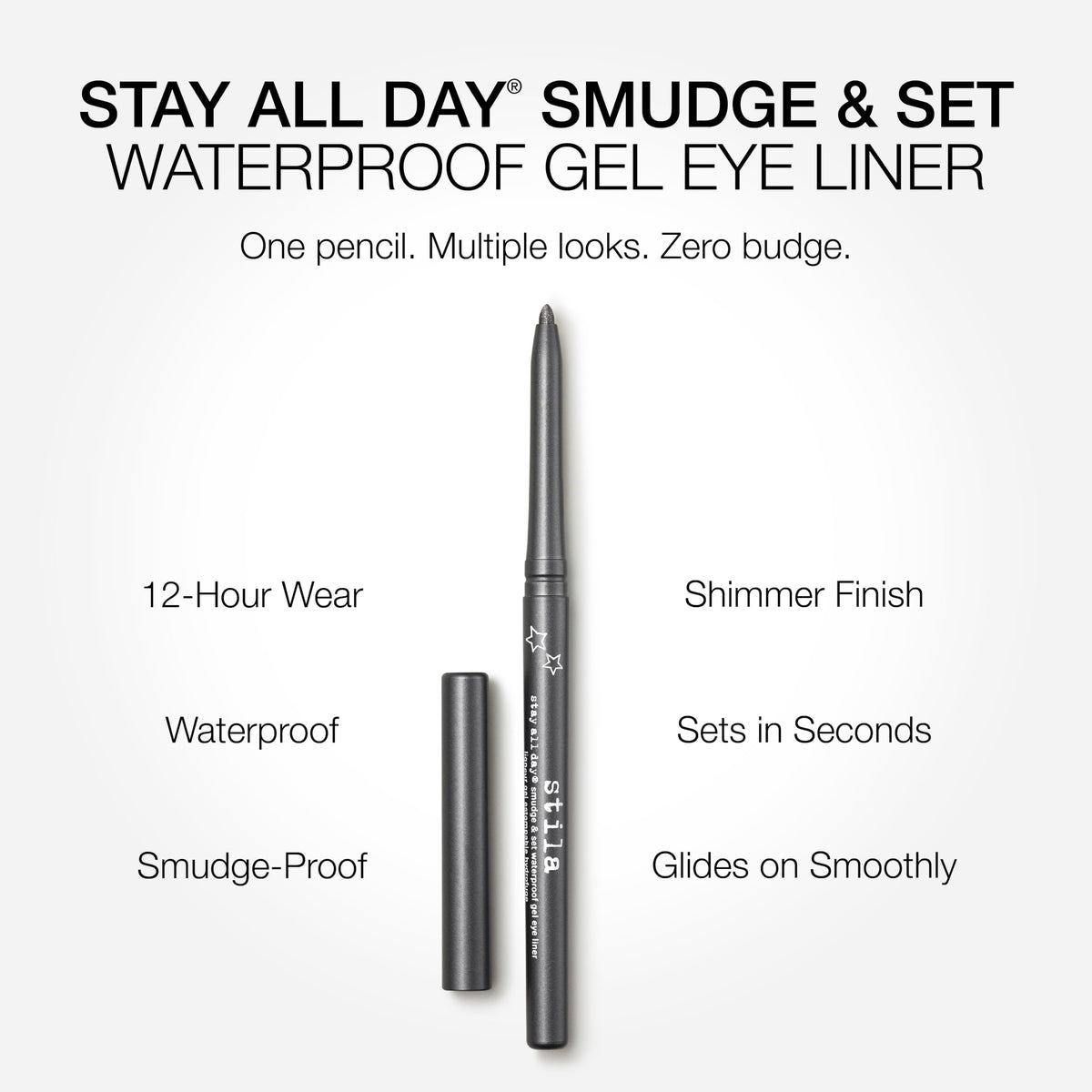 stila applying liner along upper lashline for precise definition