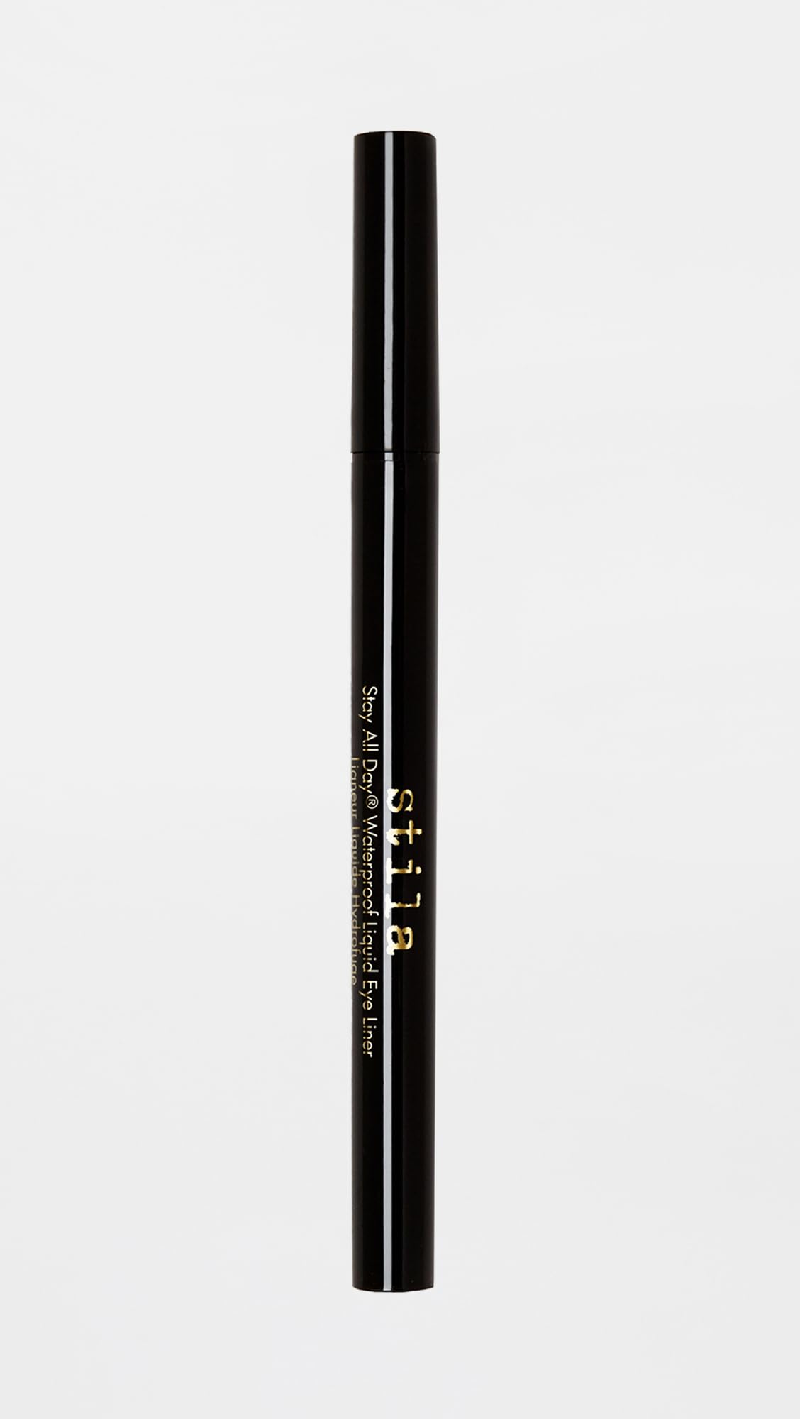 stila applied winged liner on eye for long-lasting dramatic effect