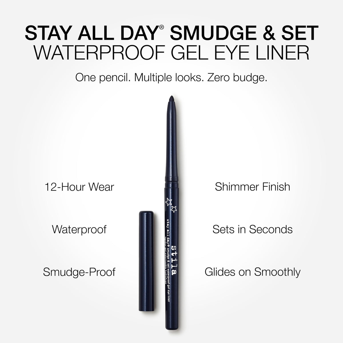 stila gel liner stroke on skin displaying intense color payoff
