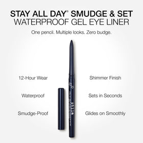 stila gel liner stroke on skin displaying intense color payoff