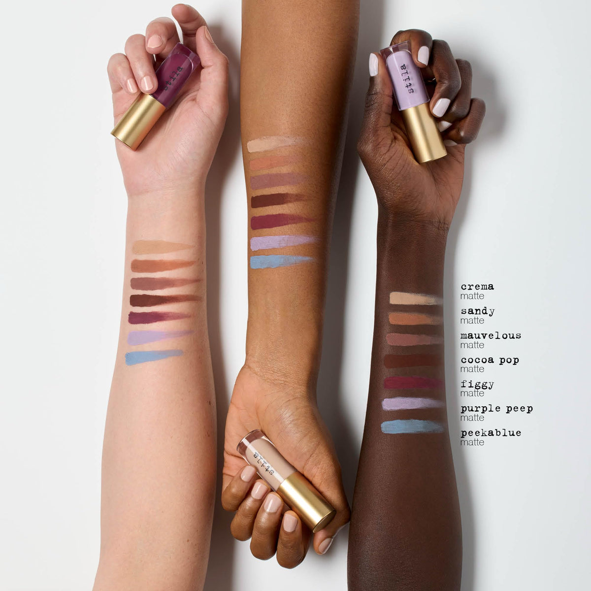 stila application on eye demonstrating matte, crease-free wear