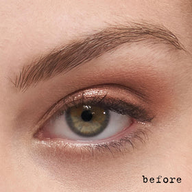 stila before and after lashes showing dramatic volume and length benefit