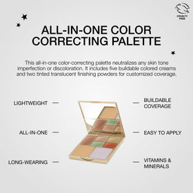 stila palette powder swatches illustrating tinted finishes for natural setting benefit