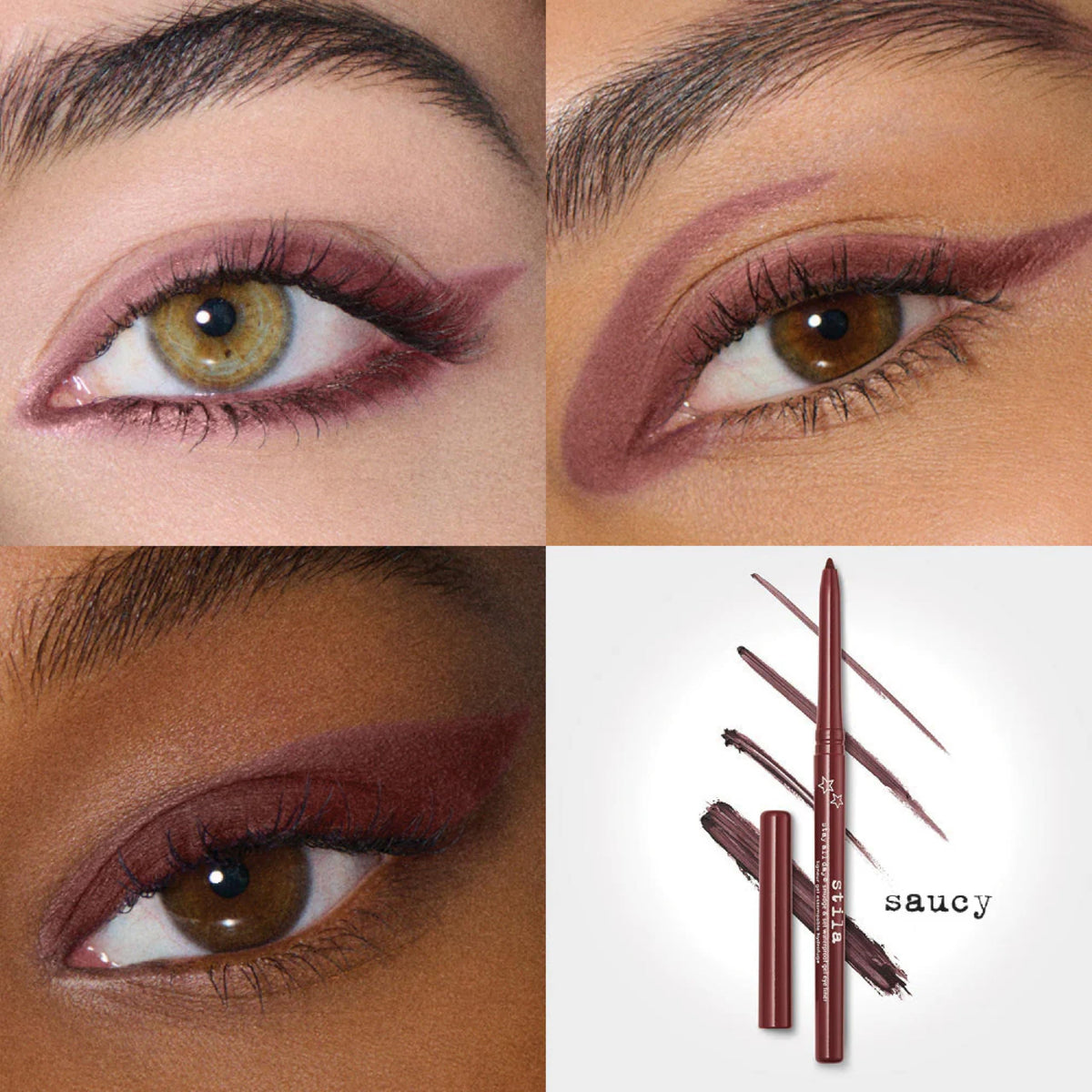 stila close-up of gel pencil tip demonstrating smooth glide
