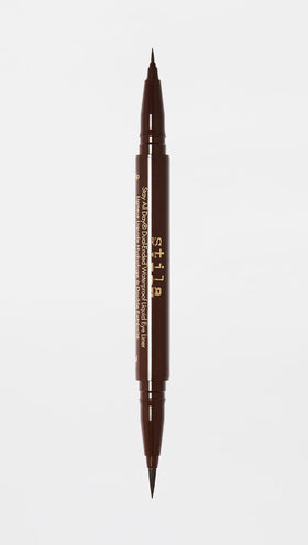 stila size comparison next to a brush showing travel-friendly compactness