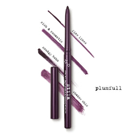 stila applied as a crisp liner on model eye for defined lashes