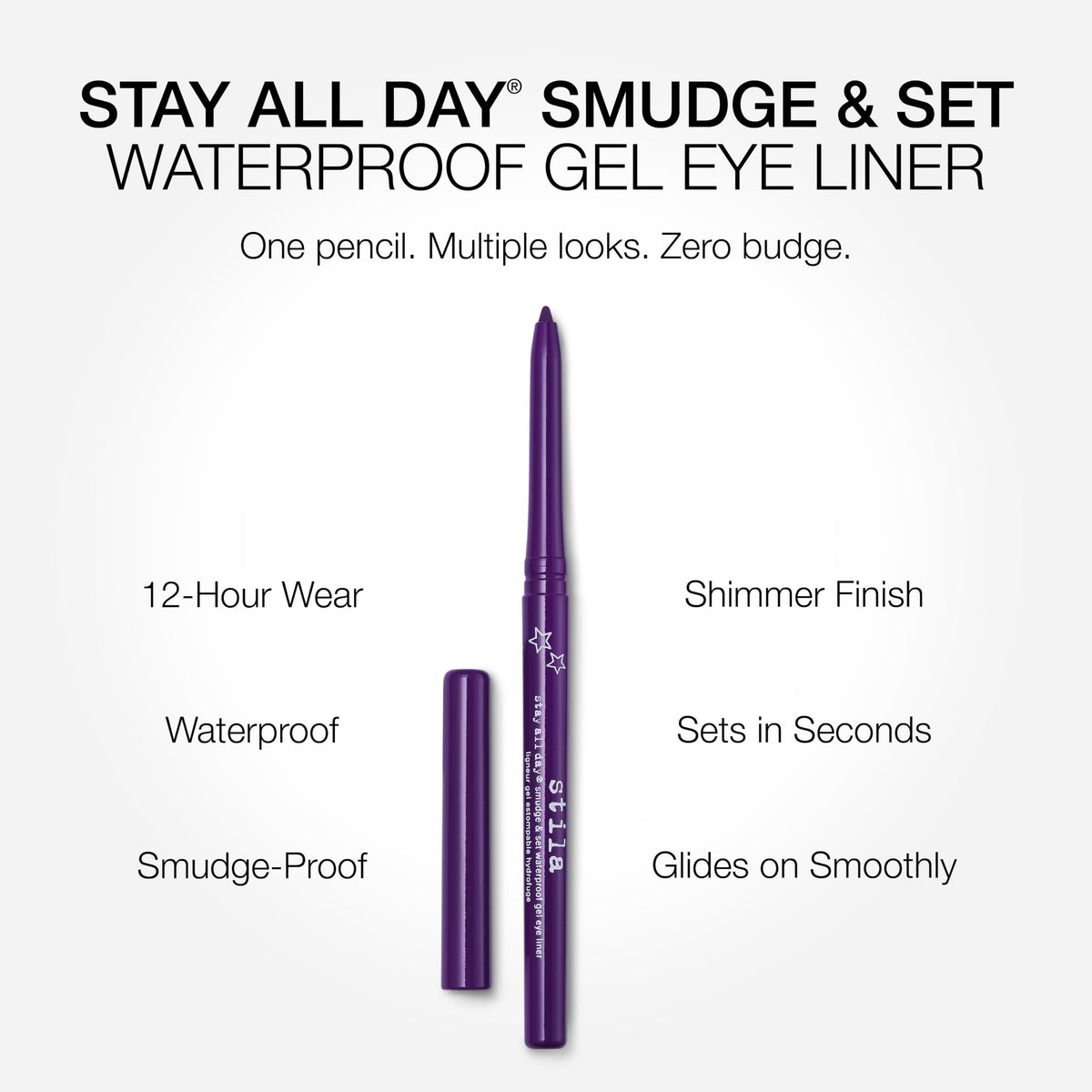 stila gel texture swipe illustrating creamy blendability and color payoff