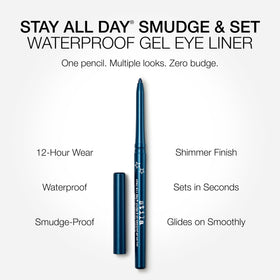 stila swipe of gel liner on skin showing rich pigment and smooth texture