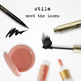 stila winged eyeliner finished look on model for dramatic long-wear style