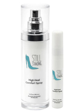 Still Standing front packaging showing both spray bottles and leakproof caps for convenience