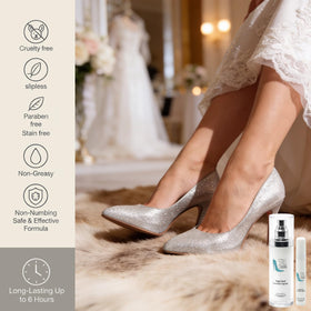 Still Standing spray mist inside shoe lining protecting against discomfort and residue