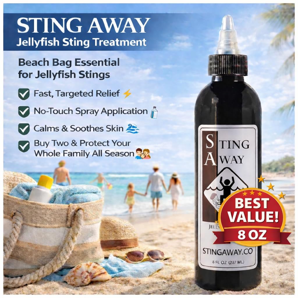 Sting Away liquid texture closeup highlighting smooth application and cooling effect