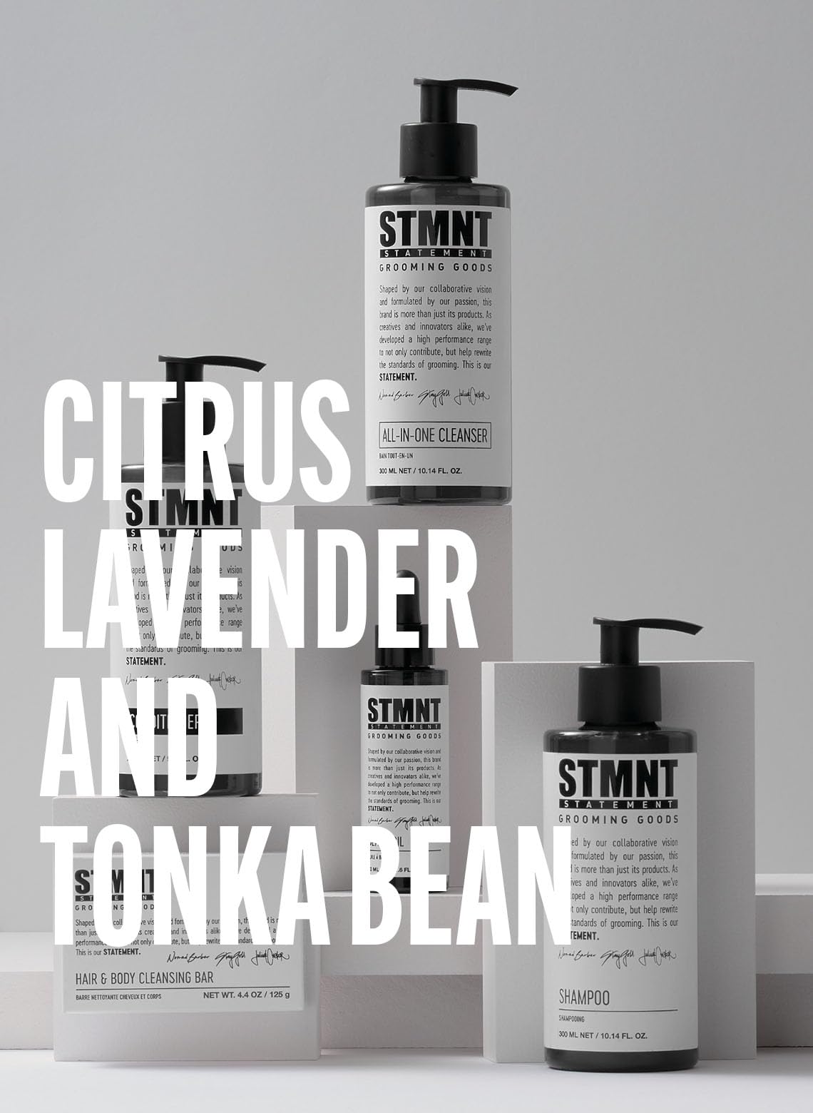 STMNT conditioner in hand dispensing for easy application and controlled use