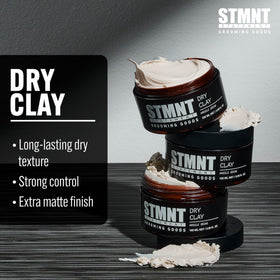 STMNT dry clay open texture close-up highlighting matte granular finish