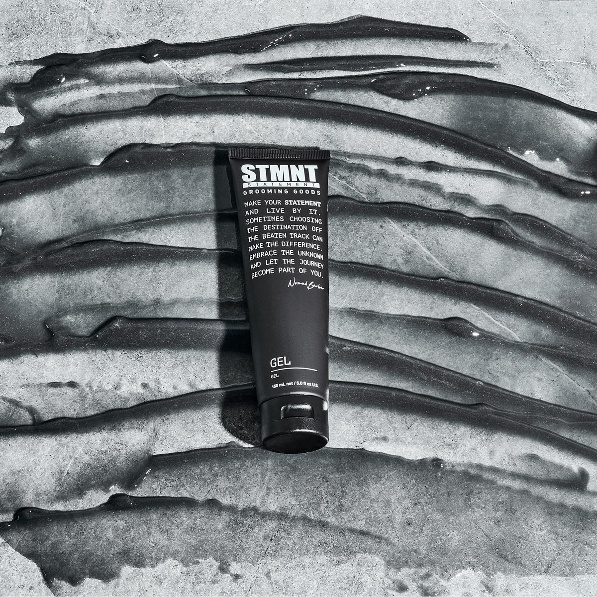 STMNT gel on hands demonstrating smooth application and quick coverage