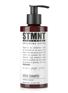 STMNT Hydro Shampoo front label showing product name and benefits