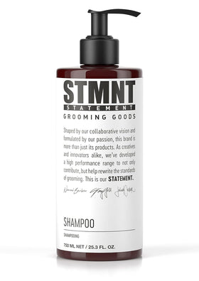 STMNT front bottle showing label and 25.3 oz size, conveys clean branding