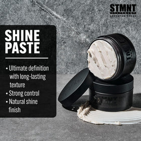 STMNT close-up of paste texture highlighting smooth, non-greasy consistency and easy distribution