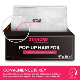 Stock Your Home foil used by stylist wrapping hair to speed application benefit