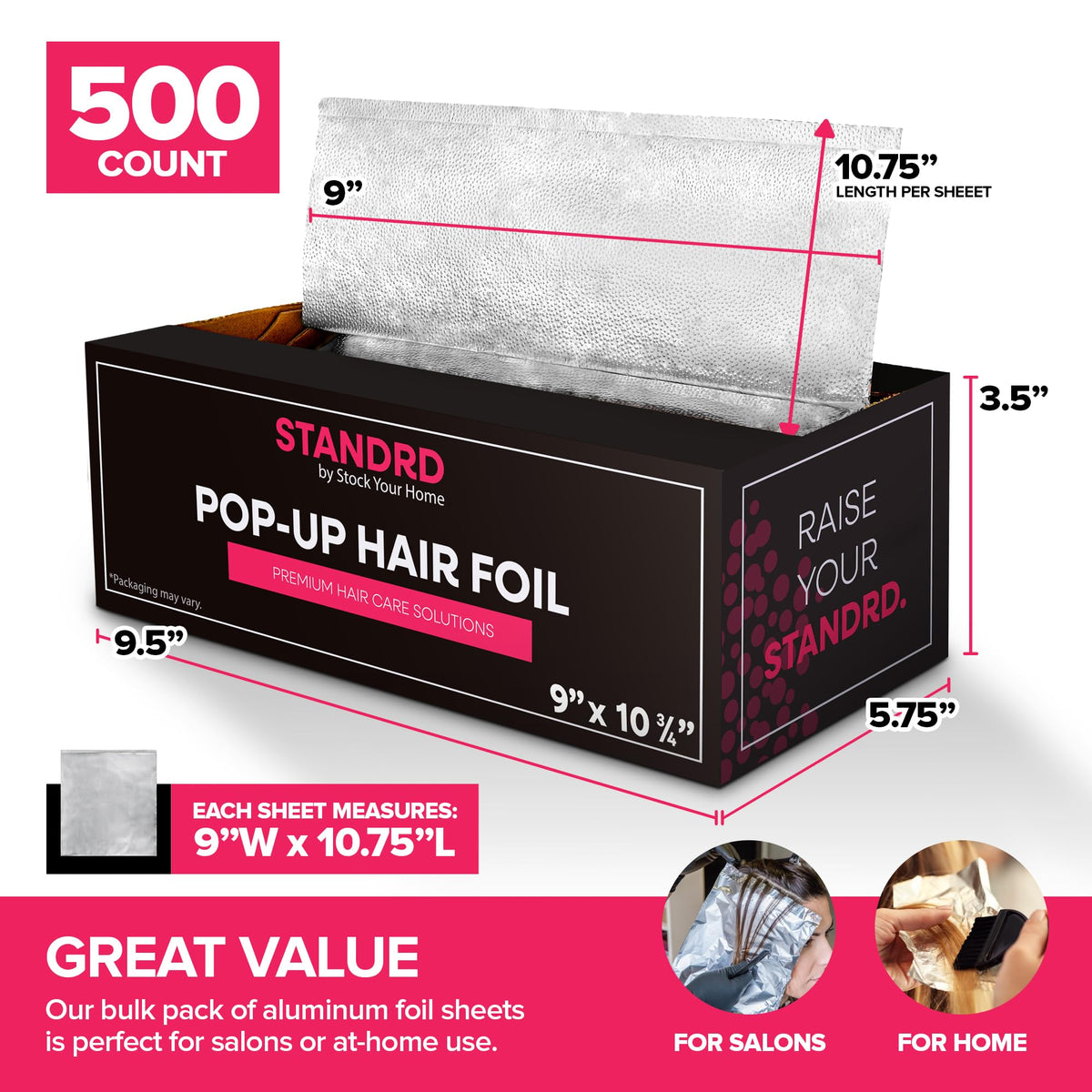 Stock Your Home embossed foil close-up showing texture and slip-resistant benefit