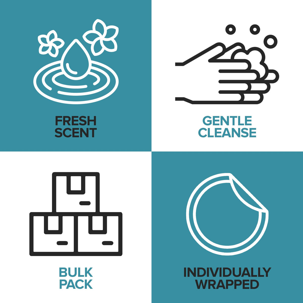 Stock Your Home soap placed on a vanity next to sink, presenting tidy guest-ready bathroom