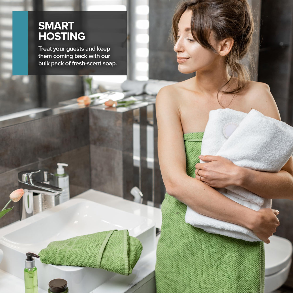 Stock Your Home soap texture and clean edges close-up, highlights gentle cleanse quality