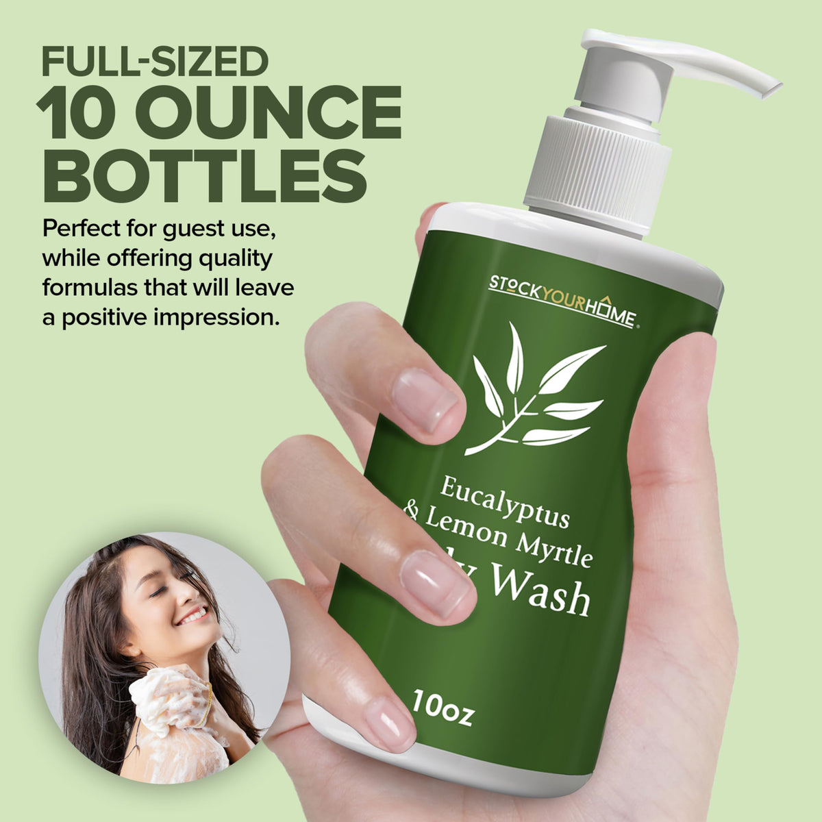 Stock Your Home texture lather on hand, rich foam demonstrating gentle cleansing