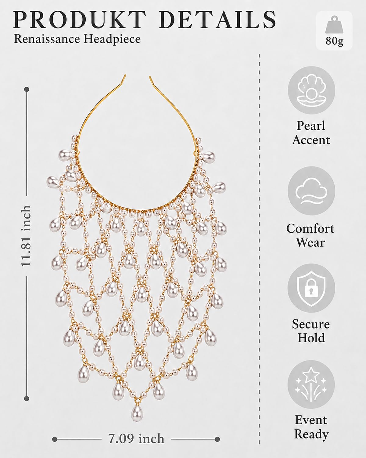 STONEFANS close-up of pearls and gold-tone chain highlighting fine craftsmanship