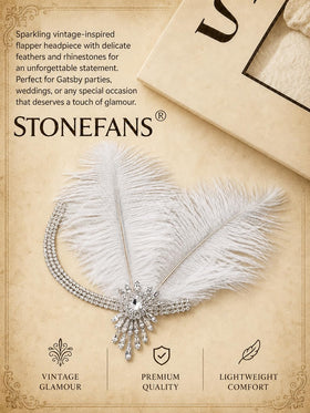 STONEFANS positioned higher on head for modern formalwear versatility