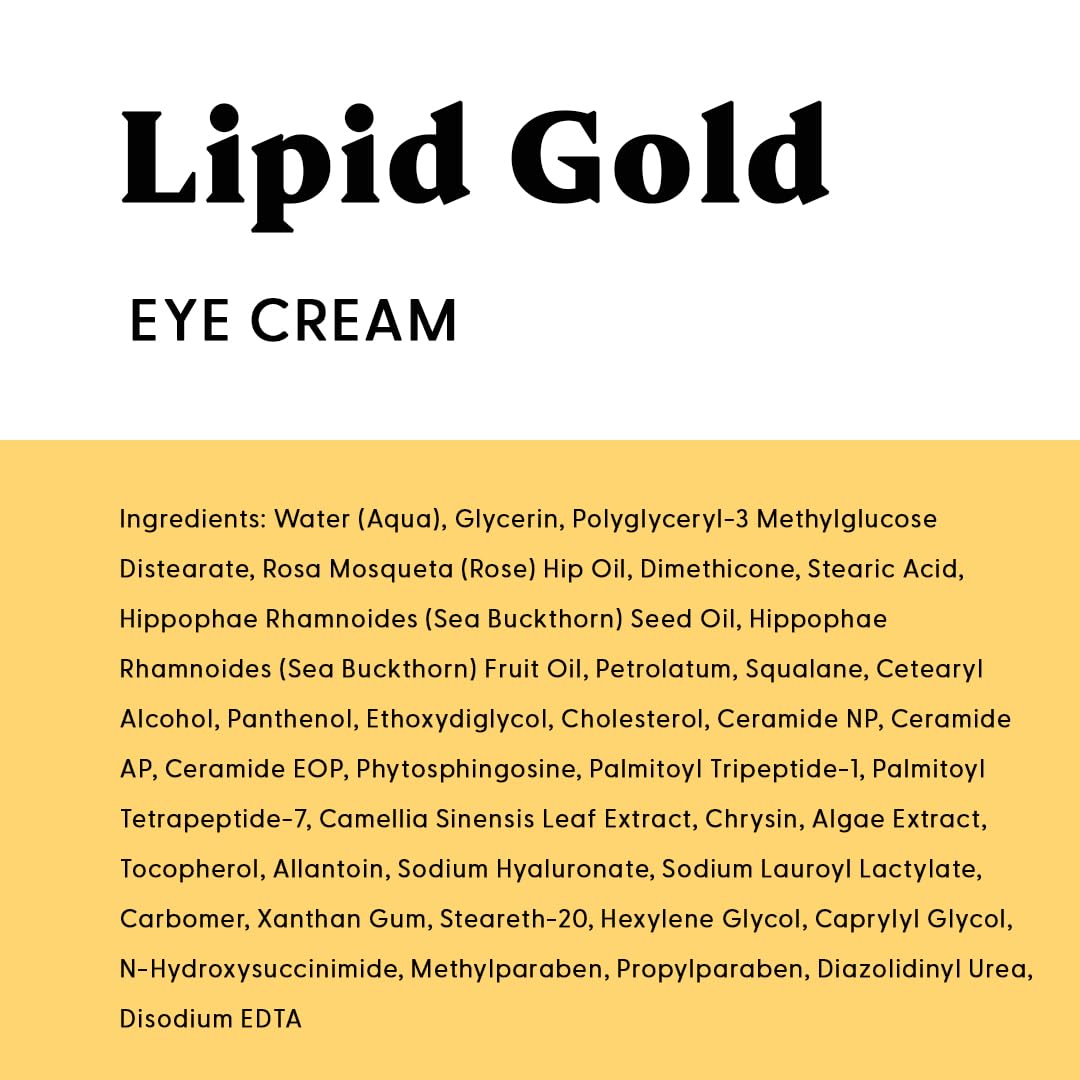 Stratia Lipid Gold applied under eye demonstrating smoothing and quick absorption