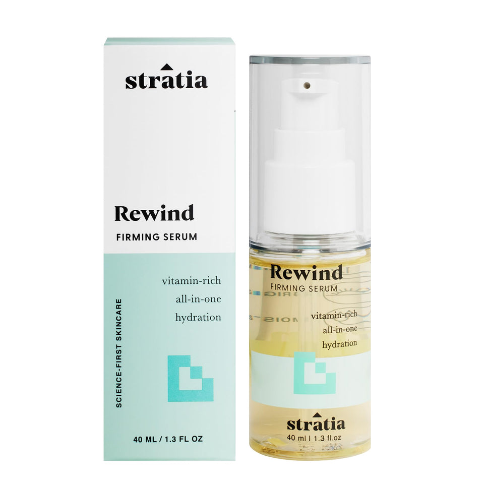 Stratia front packaging showing bottle and branding for clear product ID and trust