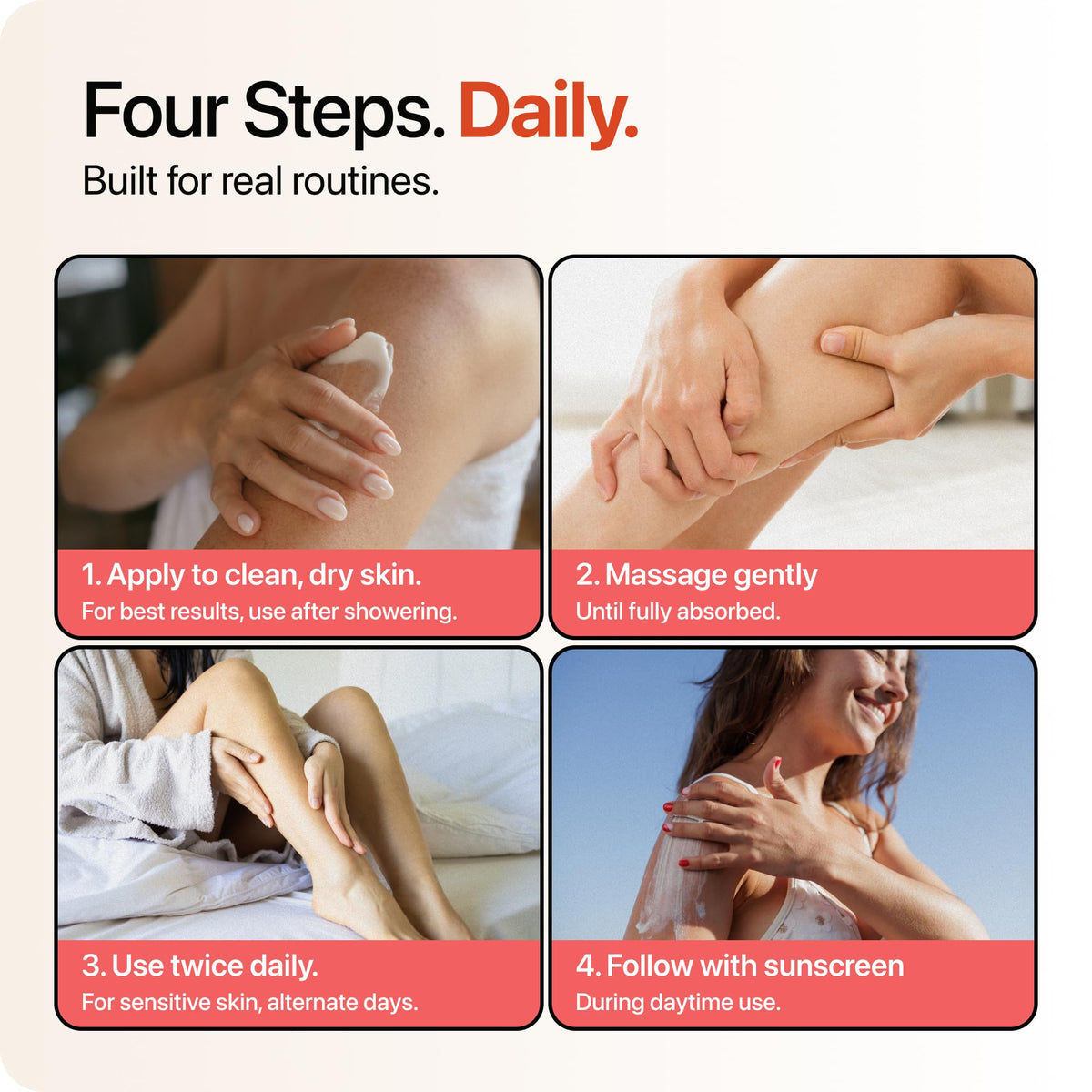 STRAWBERRY jar on bathroom shelf indicating daily skincare routine