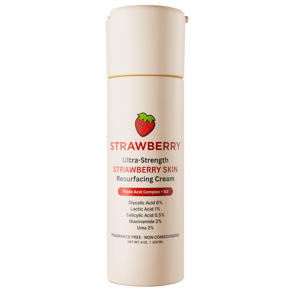 STRAWBERRY front packaging showing bottle and product name for clear identification and trust