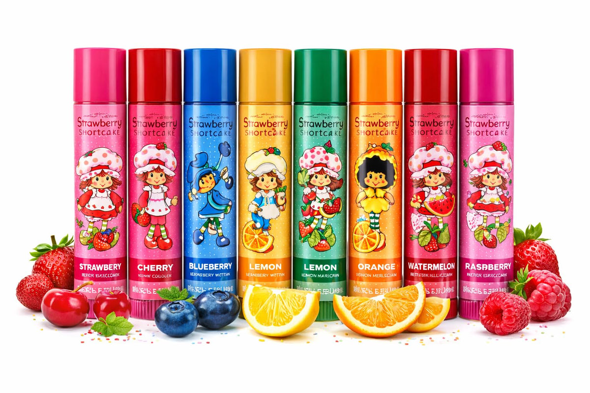 Strawberry Shortcake eight-pack spread showing variety and shareable value